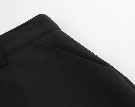 “Interest In Me” Black Side Slit Designer Maxi Skirt
