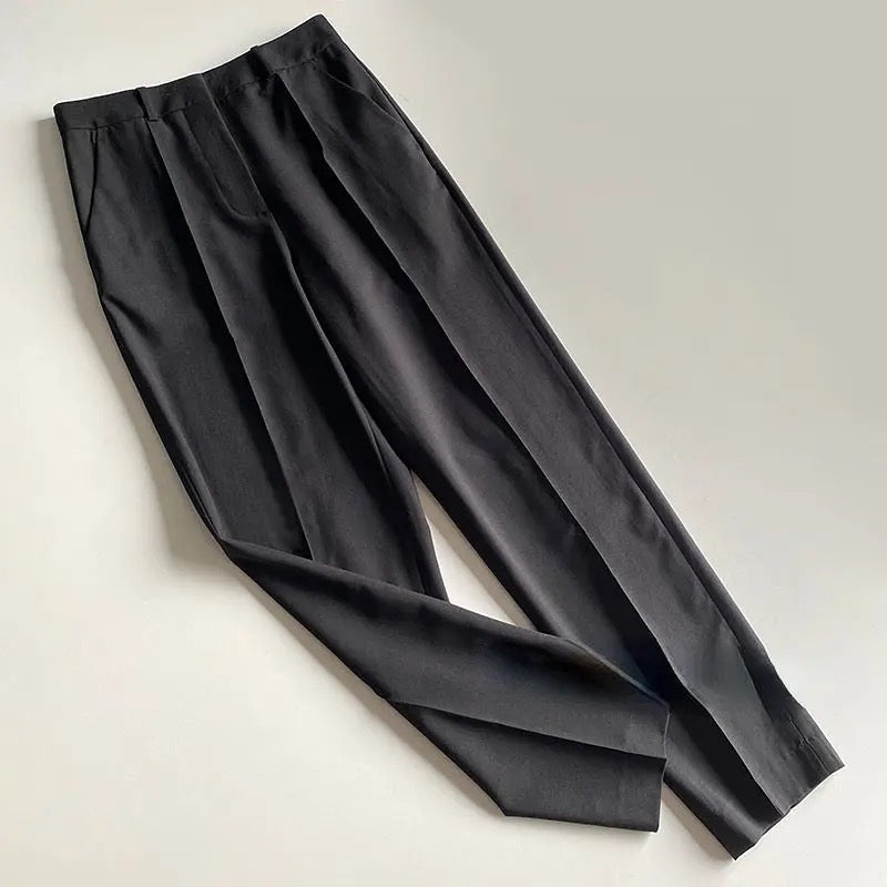 ”Alessa” Wide Leg High Waist Black Pants