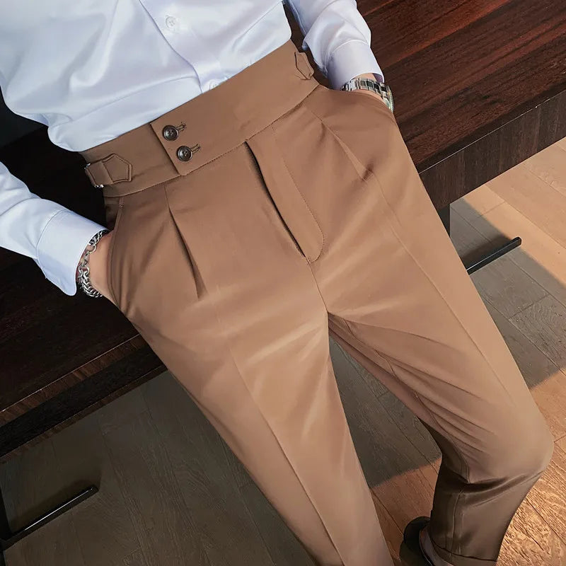 “All About It” Men’s Designer High Waist Business Casual Dress Pants