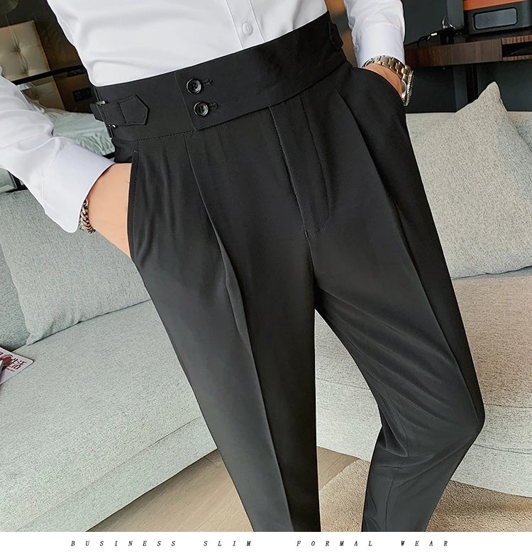 “All About It” Men’s Designer High Waist Business Casual Dress Pants