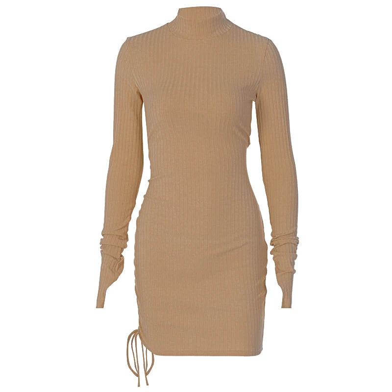 "Cry About It" Women’s Ribbed High Neck Mini Dress