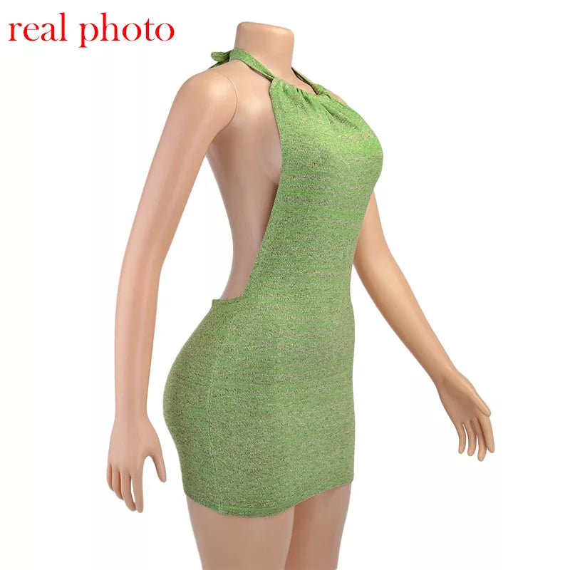 ”Prettiest Problem” Sexy Knitted Backless Bodycon Mini Dress