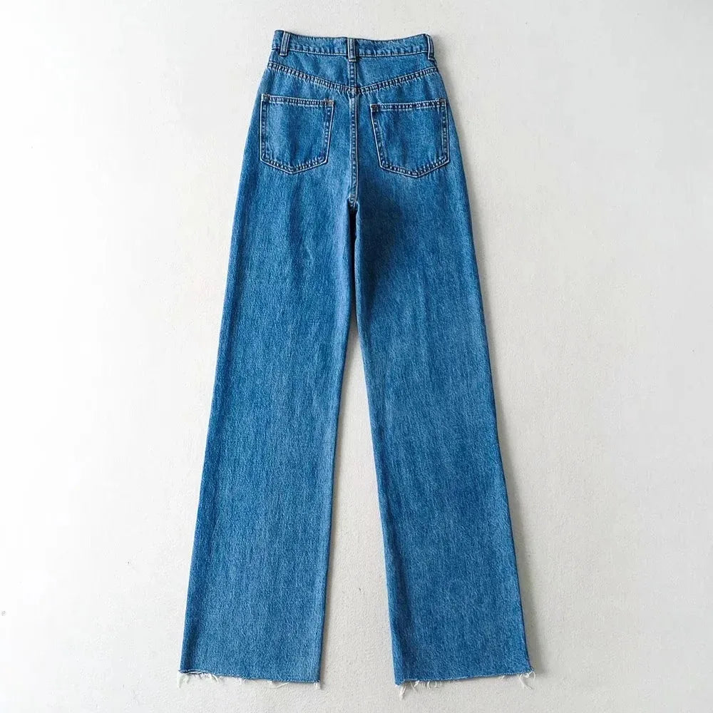 "Only For The Basics" Casual Straight Leg High Waist Boyfriend Jeans