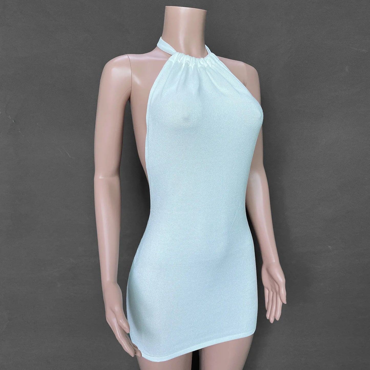 ”Prettiest Problem” Sexy Knitted Backless Bodycon Mini Dress