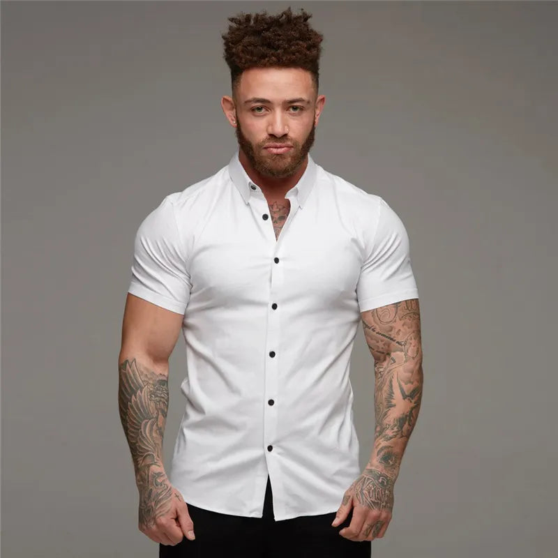"Get Right" Designer Business Casual Short Sleeve Shirts