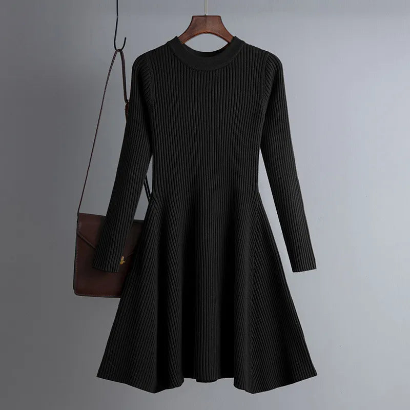 ”Eurocentric Beauty” Elegant Chic Slim Knitted Mini Dress