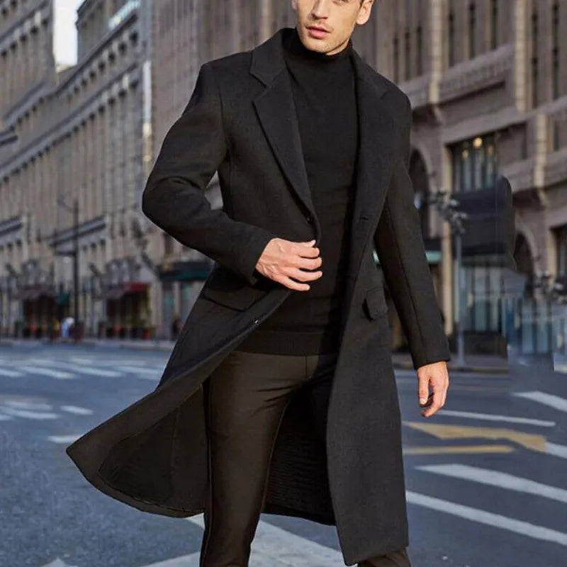 “On The Low” Men’s Designer Long Sleeve Overcoat