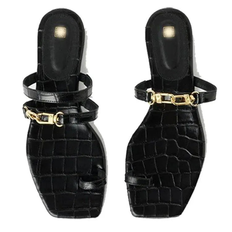 “Athena” Women’s Alligator Leather Sandal