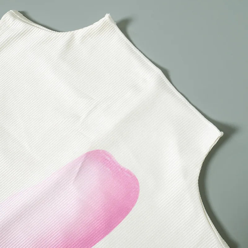 "Purp" Women's Abstract Print Sleeveless Maxi Dress