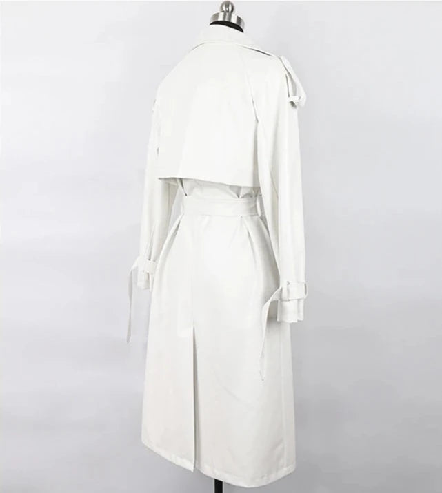 ”Lead Me On” Long Sleeve Designer Leather Trench Coat