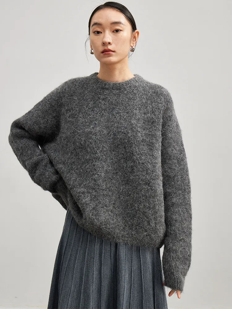 “Dream” Women’s Drop Sleeve Alpace Cashmere Oversized Sweaters