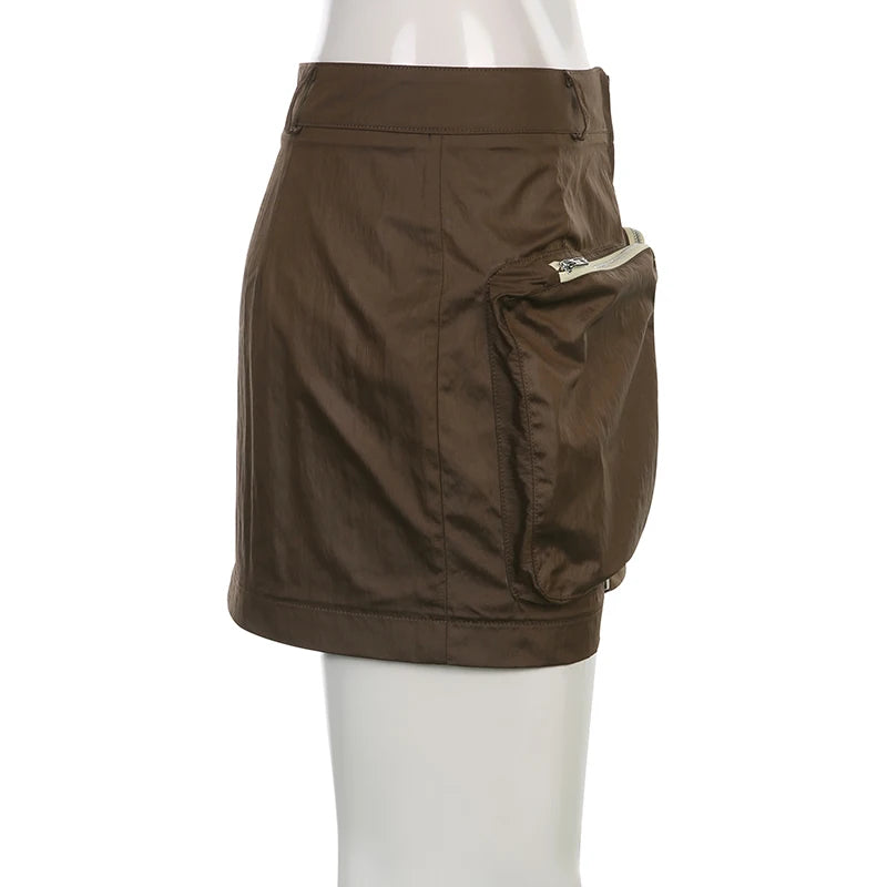 "Y2K" Women's Casual Mini Cargo Skirt