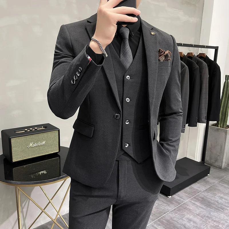 “Charon” Men’s High-end Business Casual 3 Piece Designer Suit
