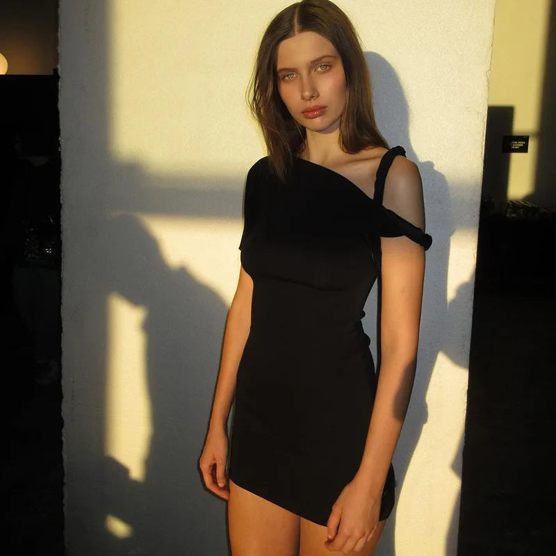 "Sweet Emotions" Women's Asymmetrical One Shoulder Mini Dress