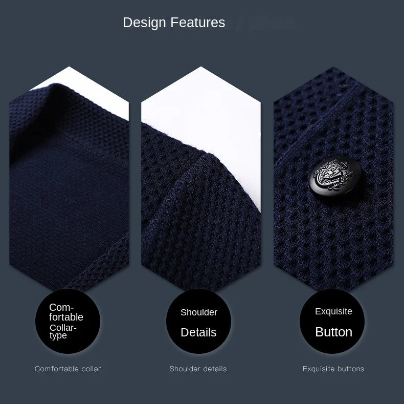 “Sophisticated”  Men’s Designer Knitted Slim Fit Cardigan