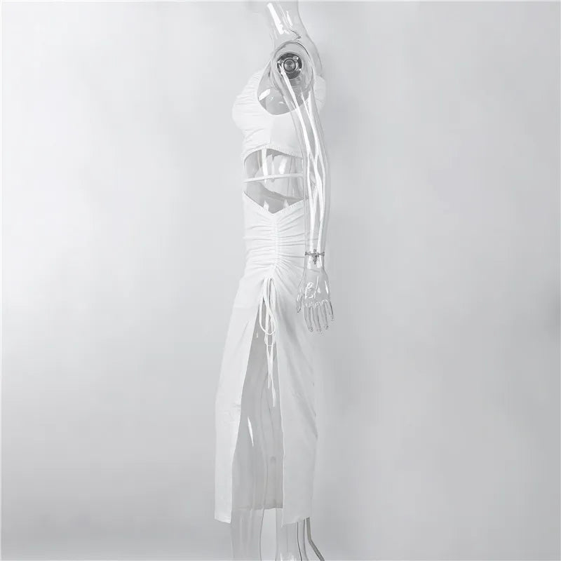 “Greek Commandments” Sexy Backless Bodycon Midi Dress