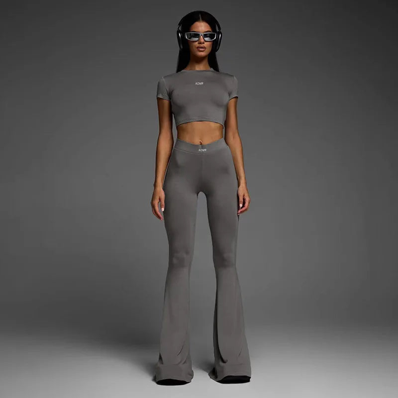 "Mi AOMR" Women's Casual Y2K Style 2 Piece Matching Outfit Set