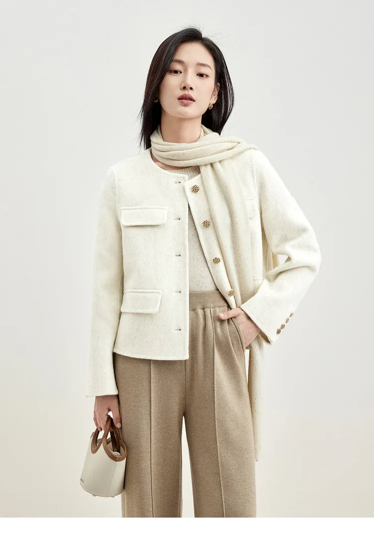 “Lady” Women’s Double Faced Wool Cropped Jacket