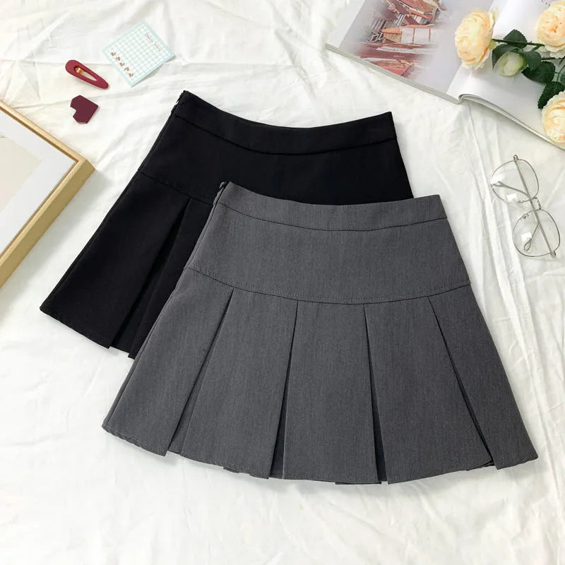 “Bring It On” Women’s Vintage Pleated High Waist Mini Skirt