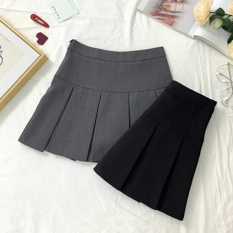 “Bring It On” Women’s Vintage Pleated High Waist Mini Skirt