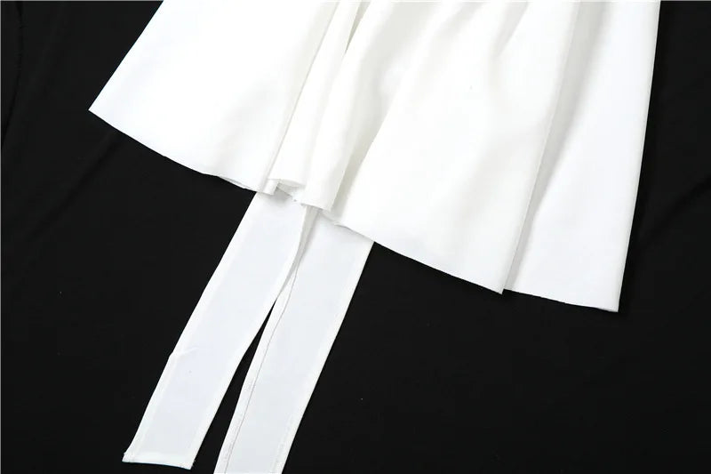 "White Rose" Women's White Backless Mini Dress