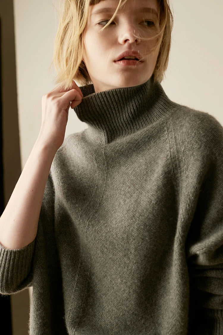 “Autumn” Women’s Paragraph Knitted Designer Cashmere Sweater