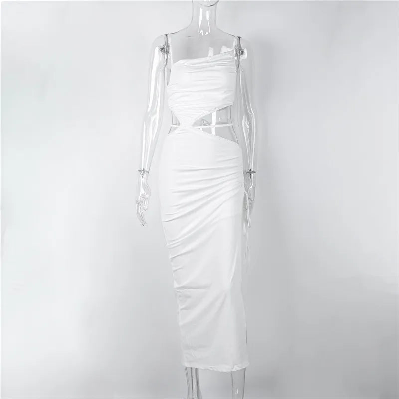 “Greek Commandments” Sexy Backless Bodycon Midi Dress