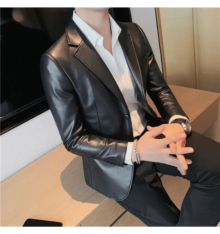“The Vincent” Men’s Casual Slim Fit Designer Leather Jacket