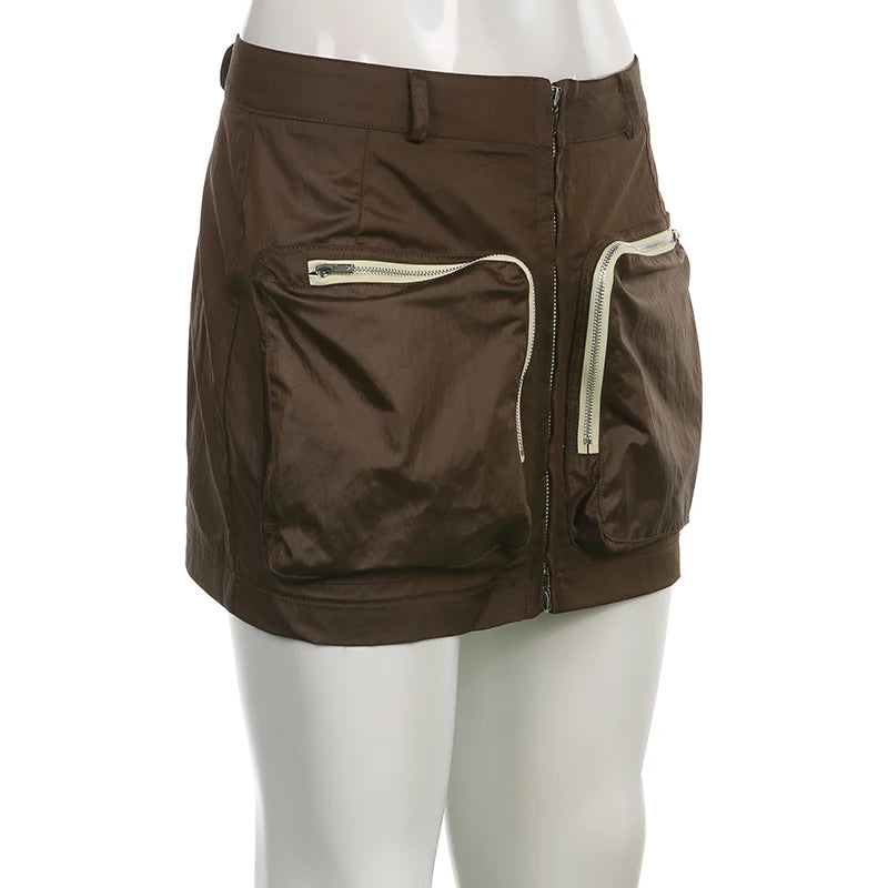 "Y2K" Women's Casual Mini Cargo Skirt