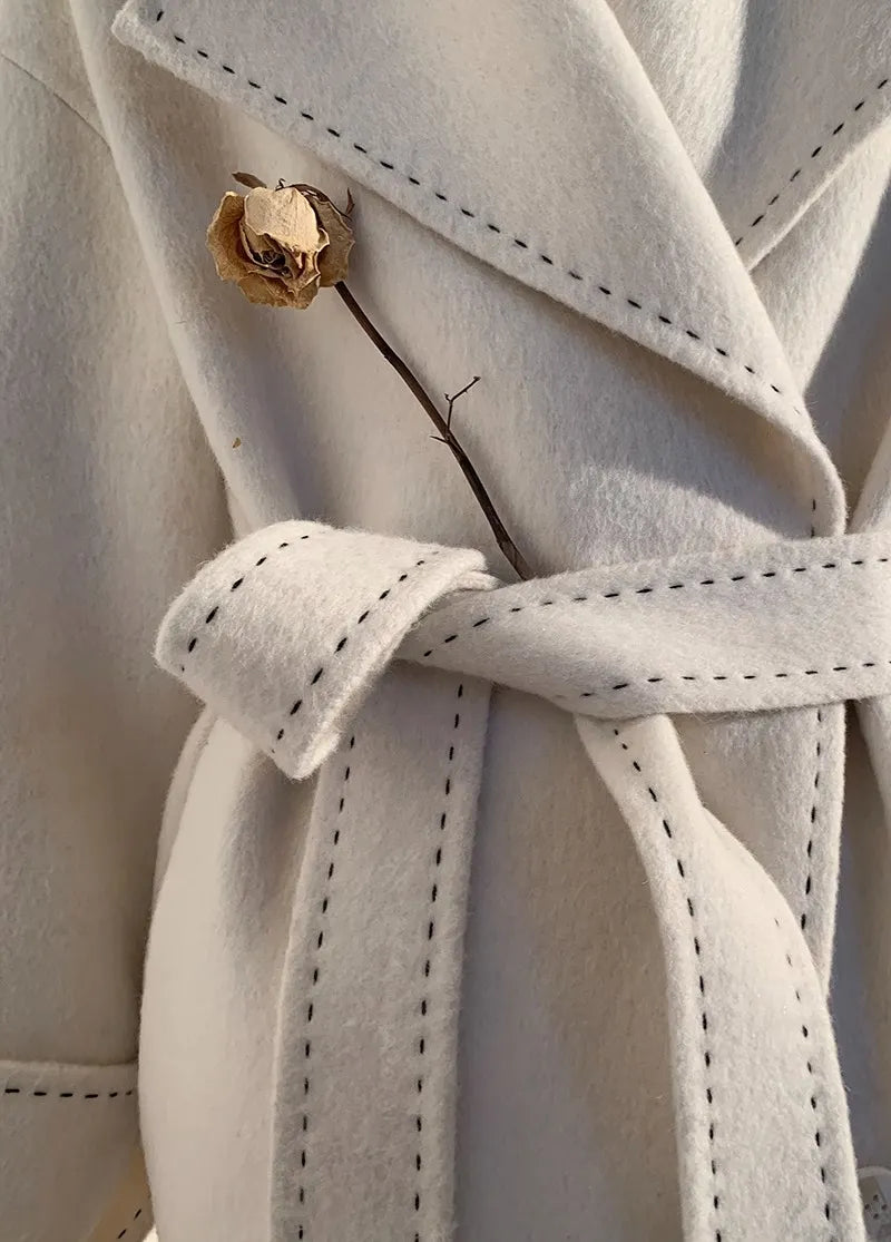 “Grandeur” Women’s Double-Sided Designer Oversized Cashmere Coat
